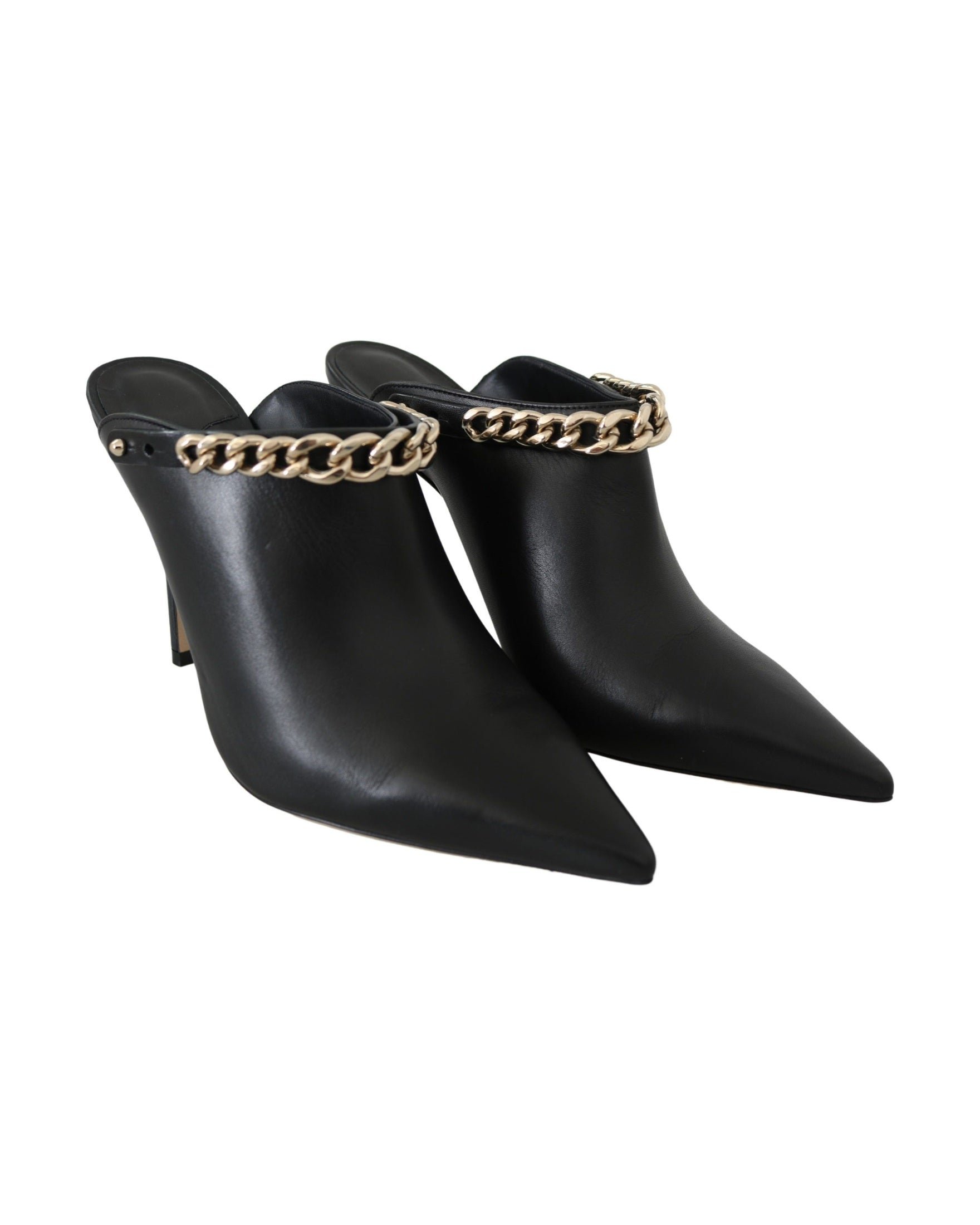 Jimmy Choo Black Leather Calf Lexx Pumps Shoes Glam Steals