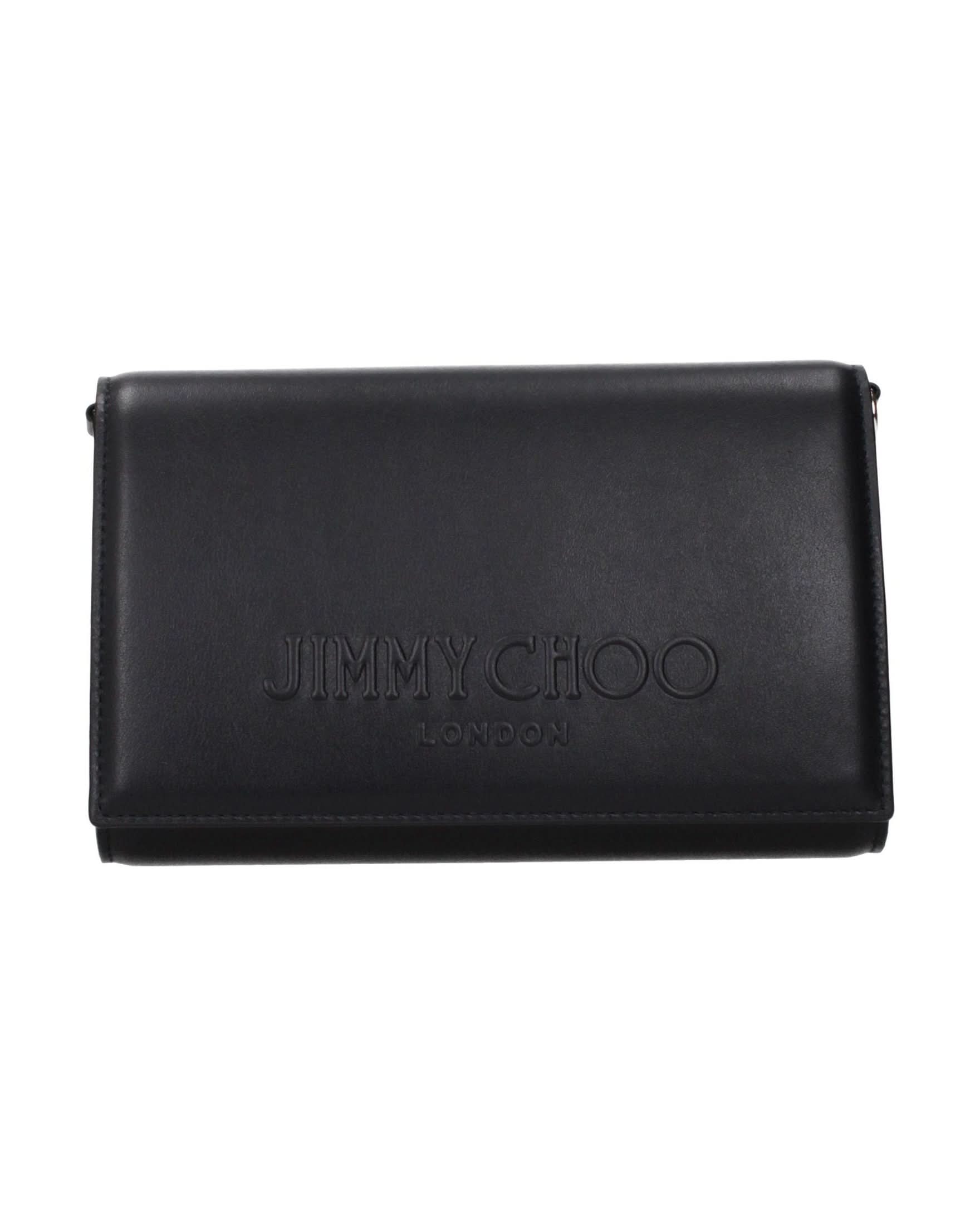 Jimmy Choo Black Leather Clutch Bag