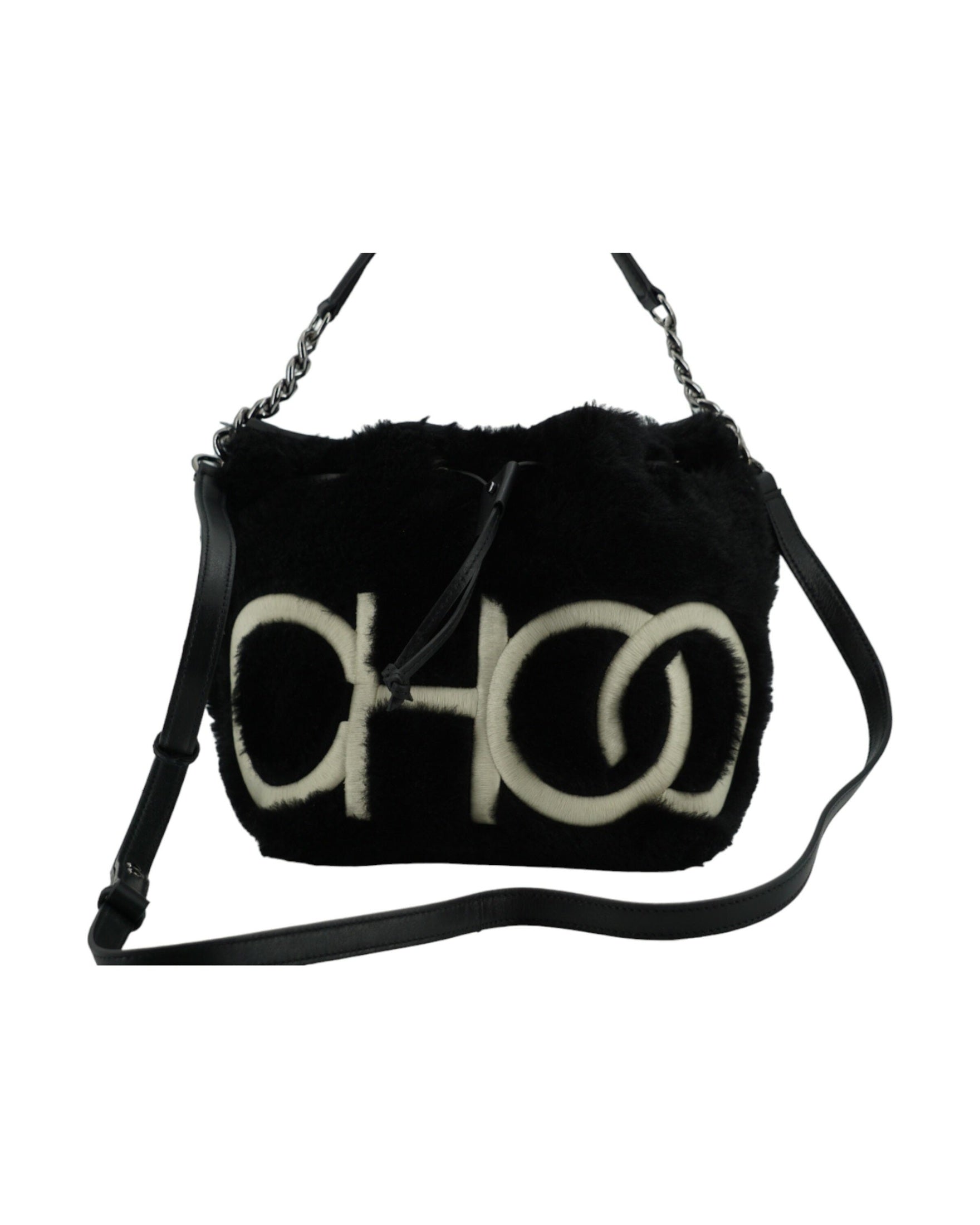 Jimmy Choo Black Leather Top Handle And Shoulder Bag Glam Steals