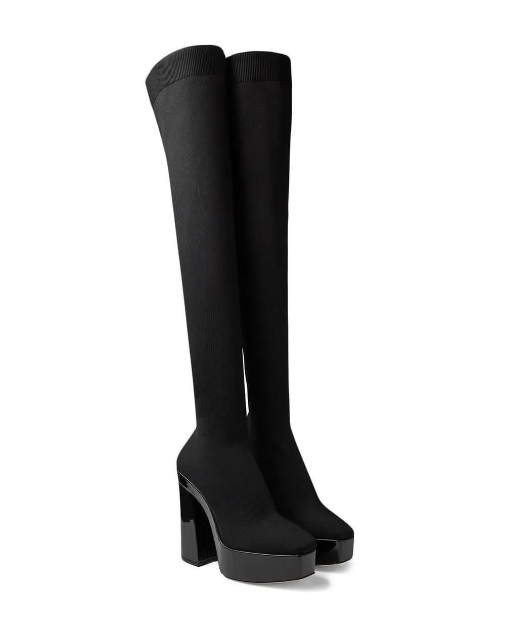 Jimmy Choo Black Over The Knee Boots Glam Steals