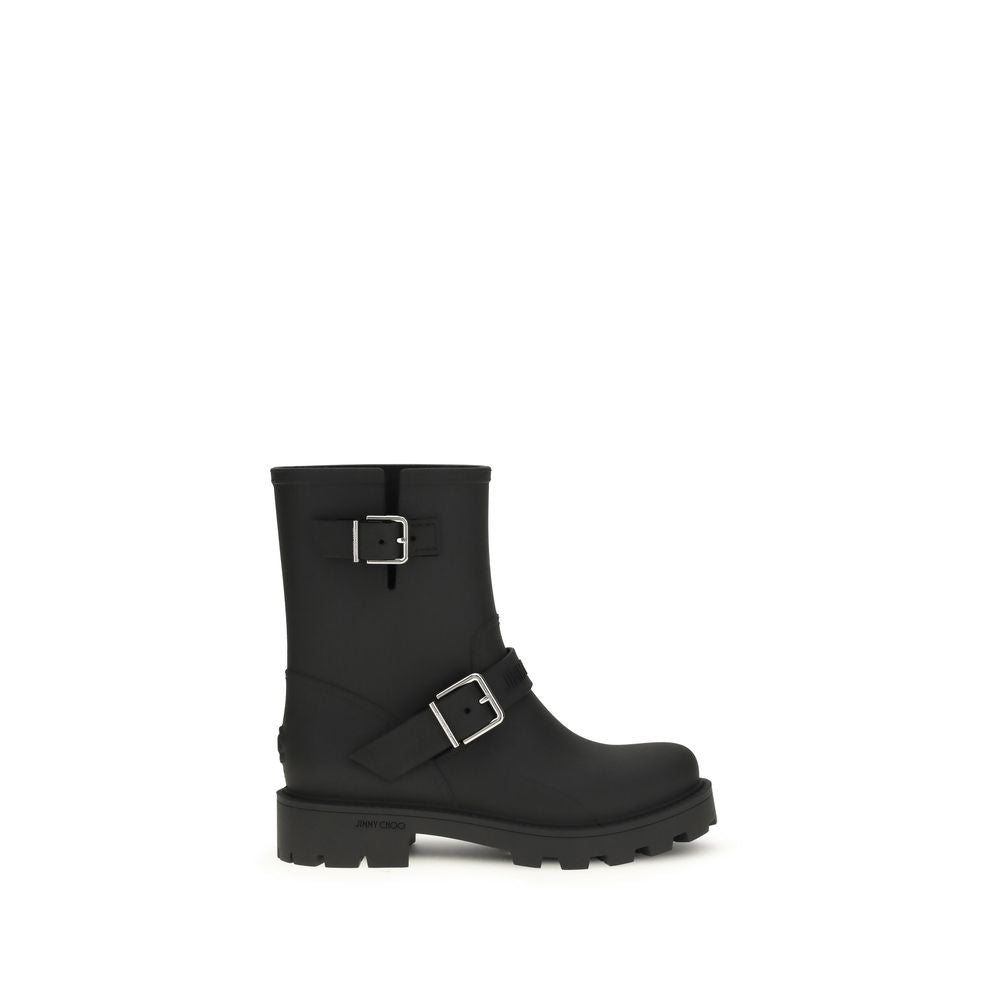 Jimmy Choo Black Polyurethane Rain Boots Glam Steals