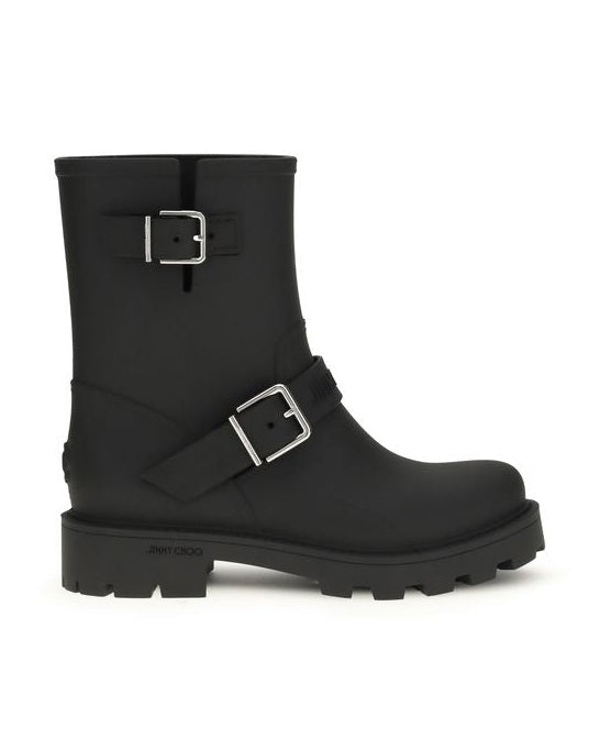 Jimmy Choo Black Polyurethane Rain Boots Glam Steals