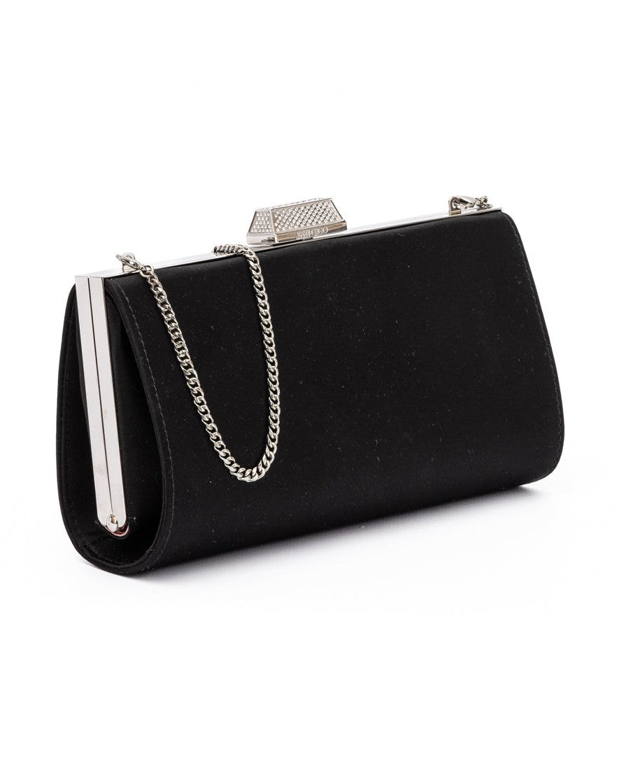 Jimmy Choo Black Satin Crossbody Bag Glam Steals