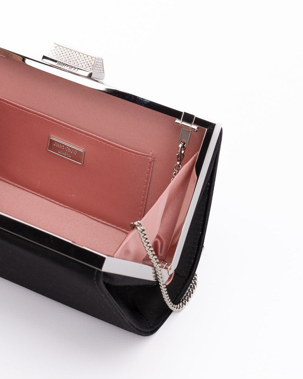 Jimmy Choo Black Satin Crossbody Bag Glam Steals