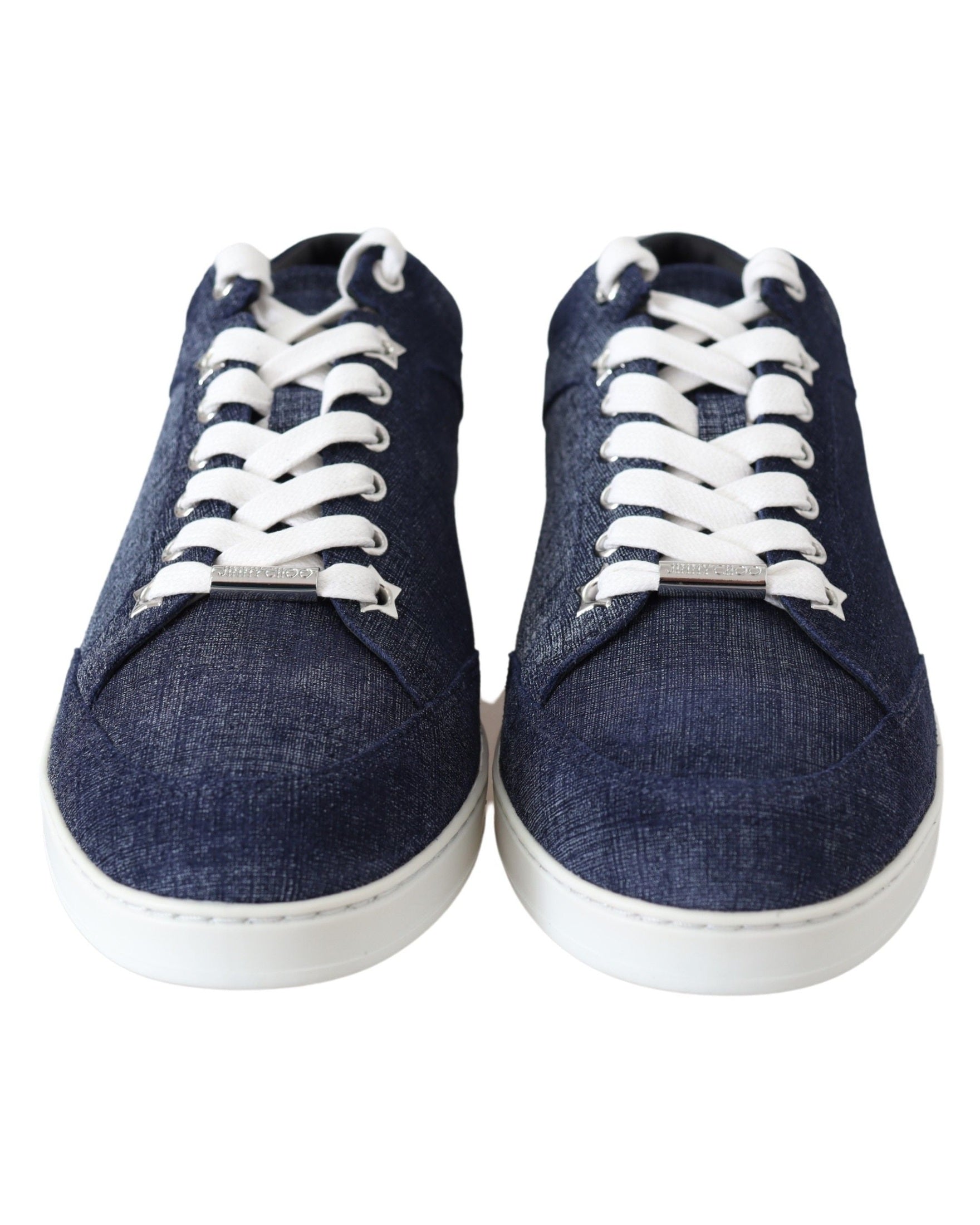 Jimmy Choo Blue Denim Miami Sneakers Glam Steals