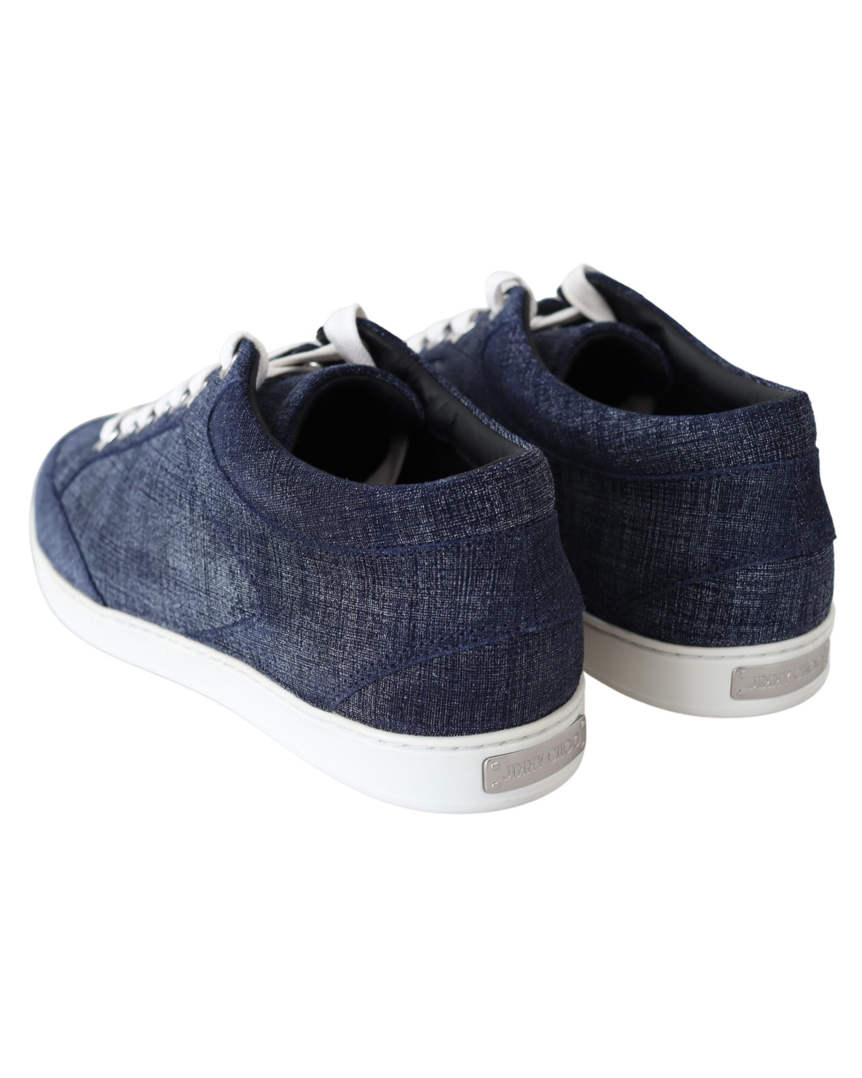Jimmy Choo Blue Denim Miami Sneakers Glam Steals