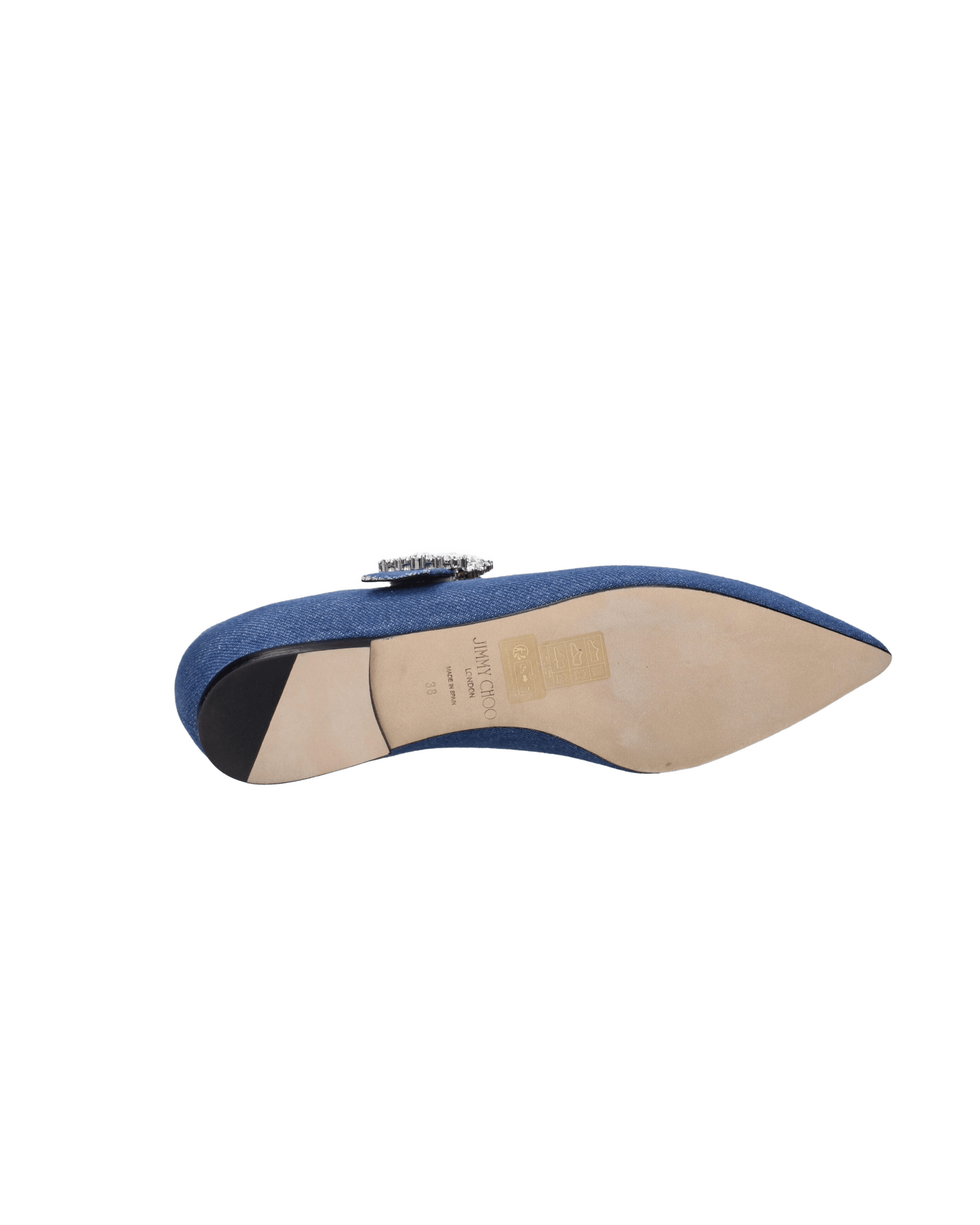 Jimmy Choo Blue Fabric Ballet Flats Glam Steals