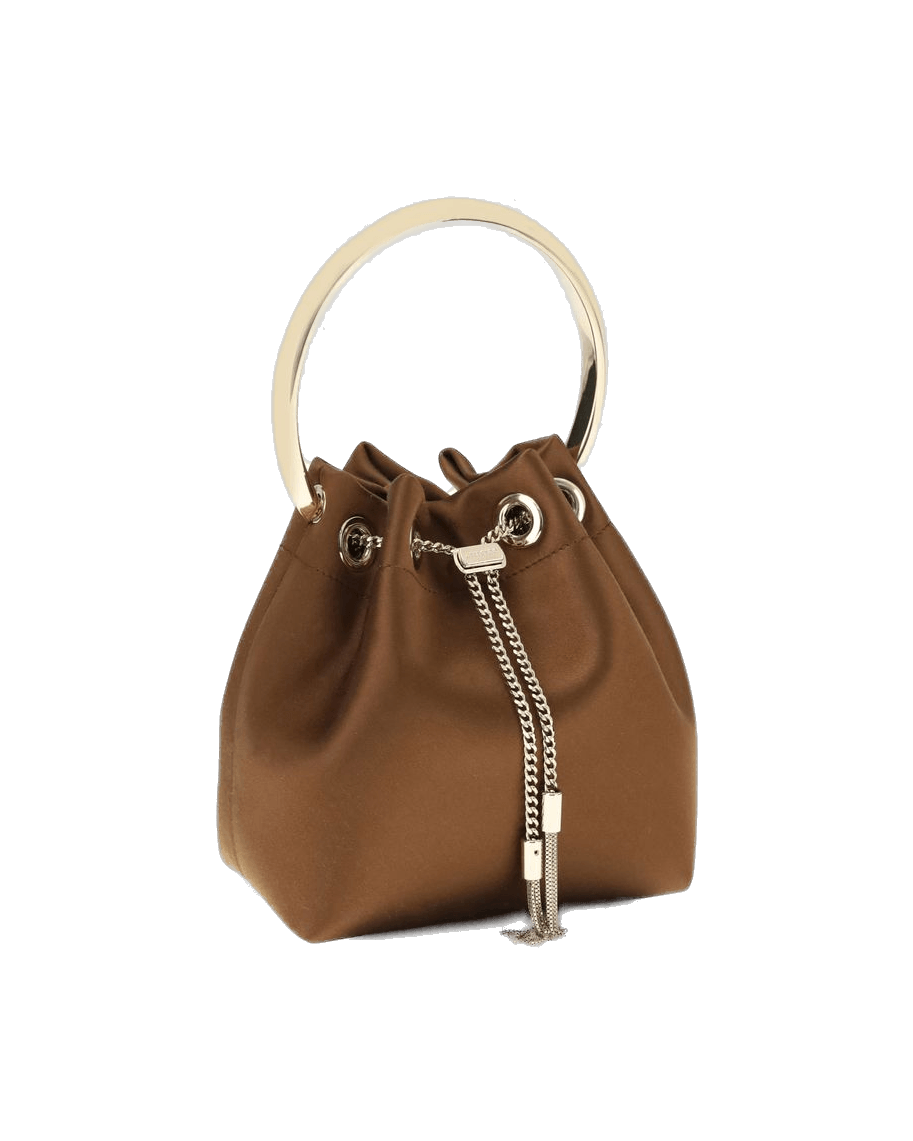 Jimmy Choo Brown Silk Shoulder Bag Glam Steals