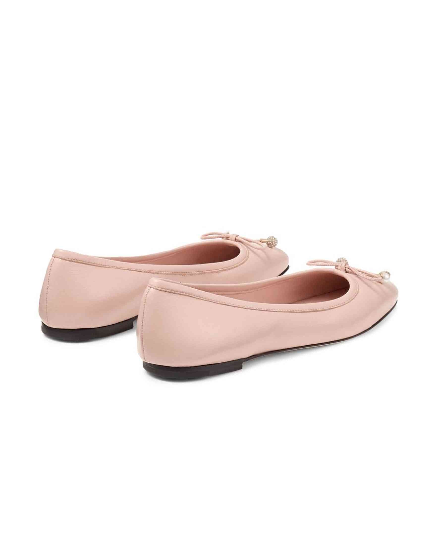 Jimmy Choo Elme Flat with Pearl Embellishment Glam Steals