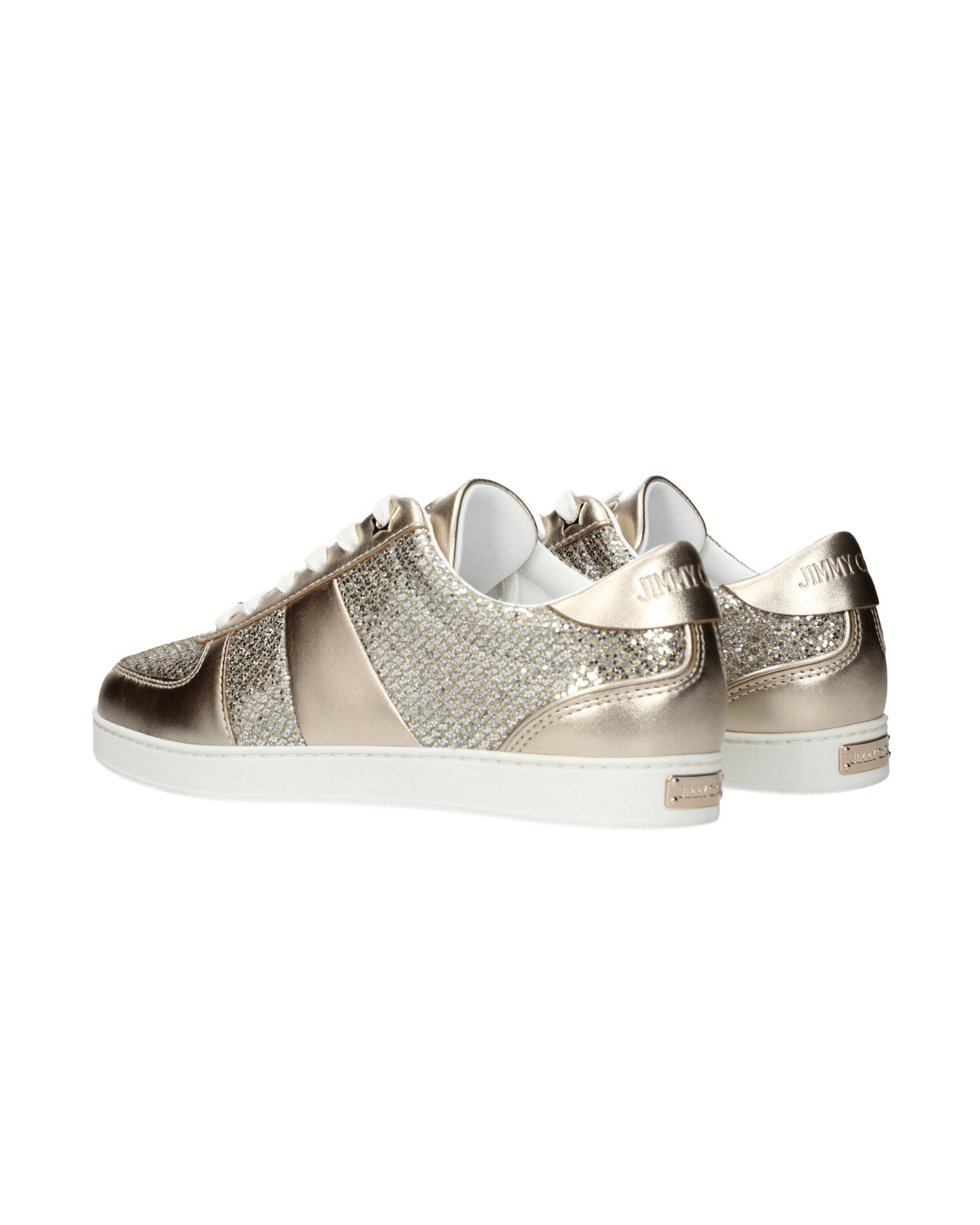 Jimmy Choo Gold Leather Sneakers Glam Steals