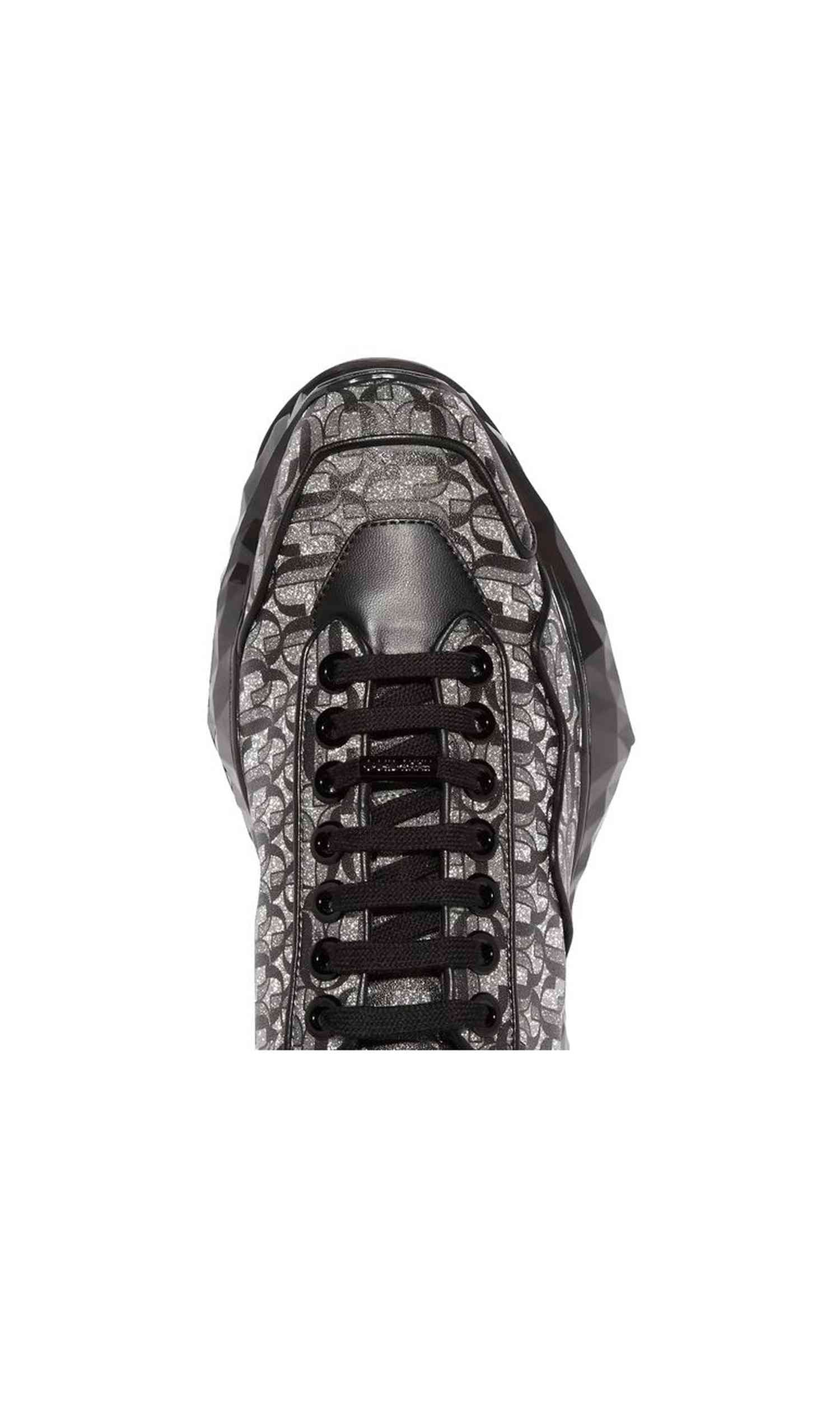 Jimmy Choo Leather Diamond Jc Monogram Glitter Sneakers Glam Steals