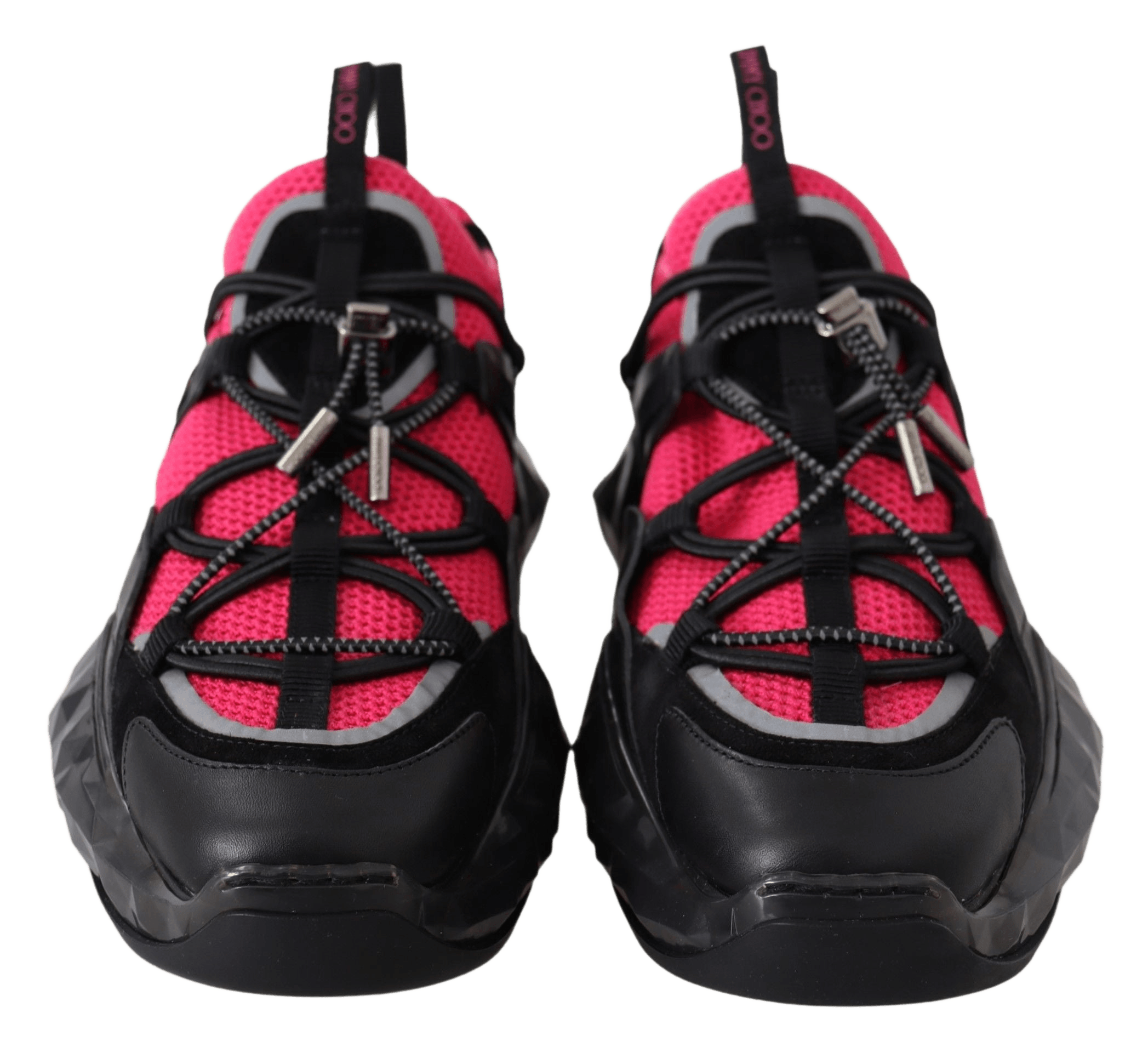 Jimmy Choo Leather Electric Elegance Mesh Sneakers