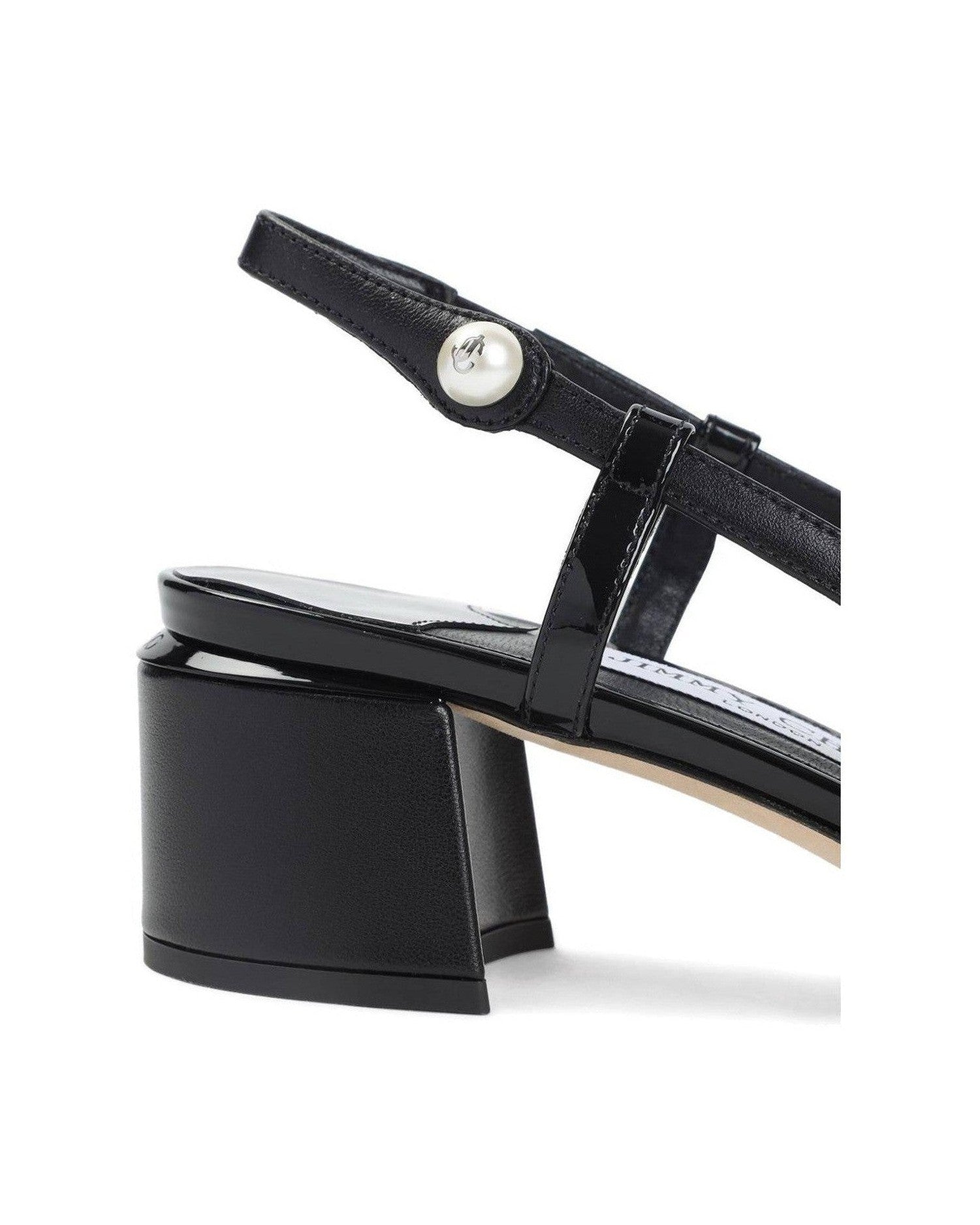 Jimmy Choo Leather Elisa Sling Back 45 Patent and Nappa Pumps Glam Steals