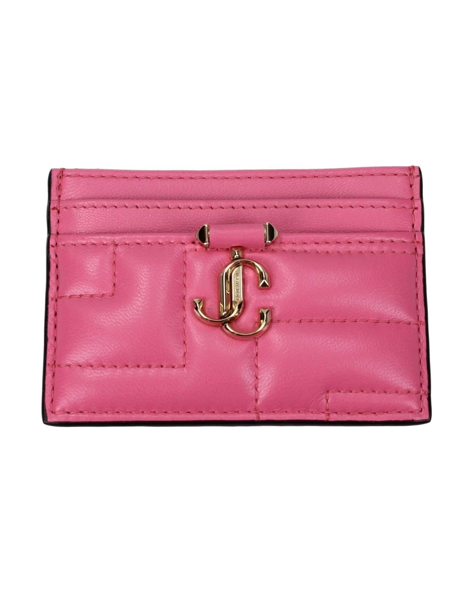 Jimmy Choo Pink Leather Cardholder