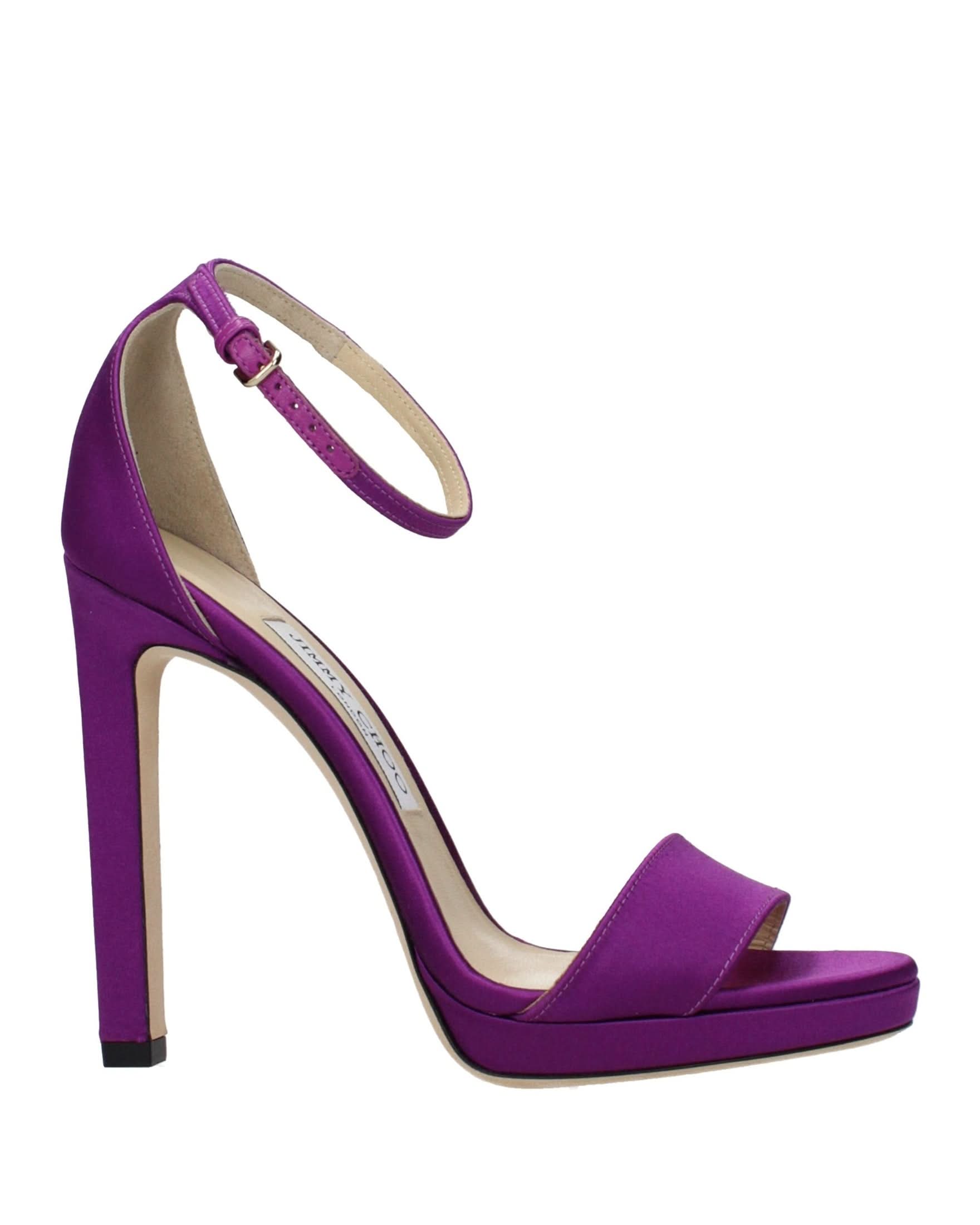 Jimmy Choo Purple Satin Platform Sandals Glam Steals