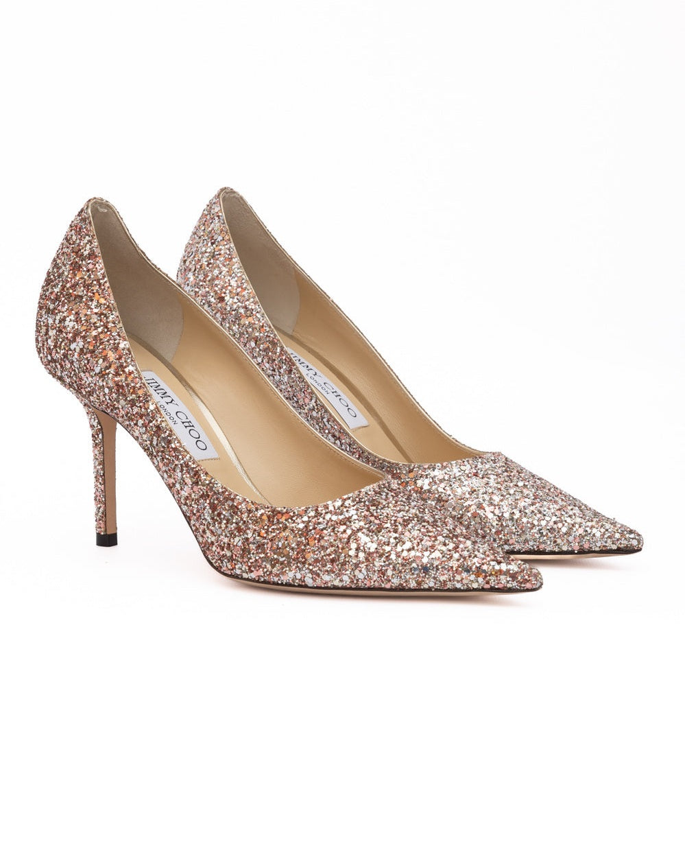 Jimmy Choo Rose Coarse Glitter Love 85 Pumps Glam Steals