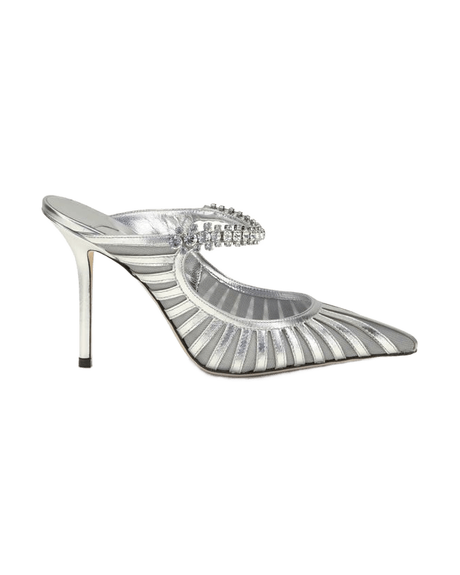 Jimmy Choo Silver Leather High Heel Pumps Heels