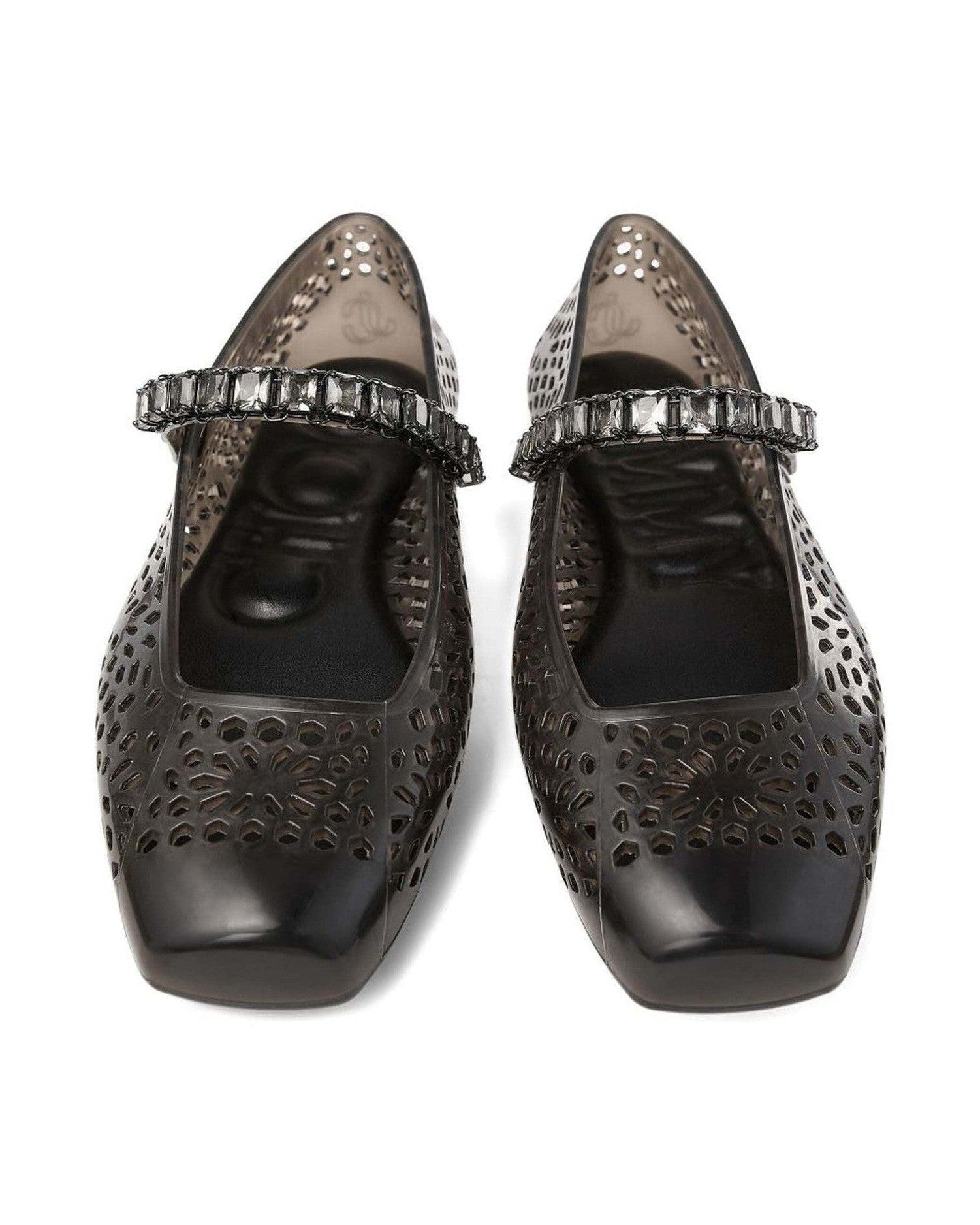 Jimmy Choo The Jelly Ballerina Flats with Crystal Embellishment Glam Steals