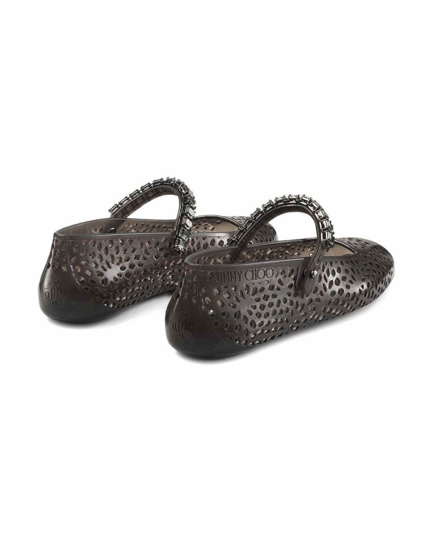 Jimmy Choo The Jelly Ballerina Flats with Crystal Embellishment Glam Steals