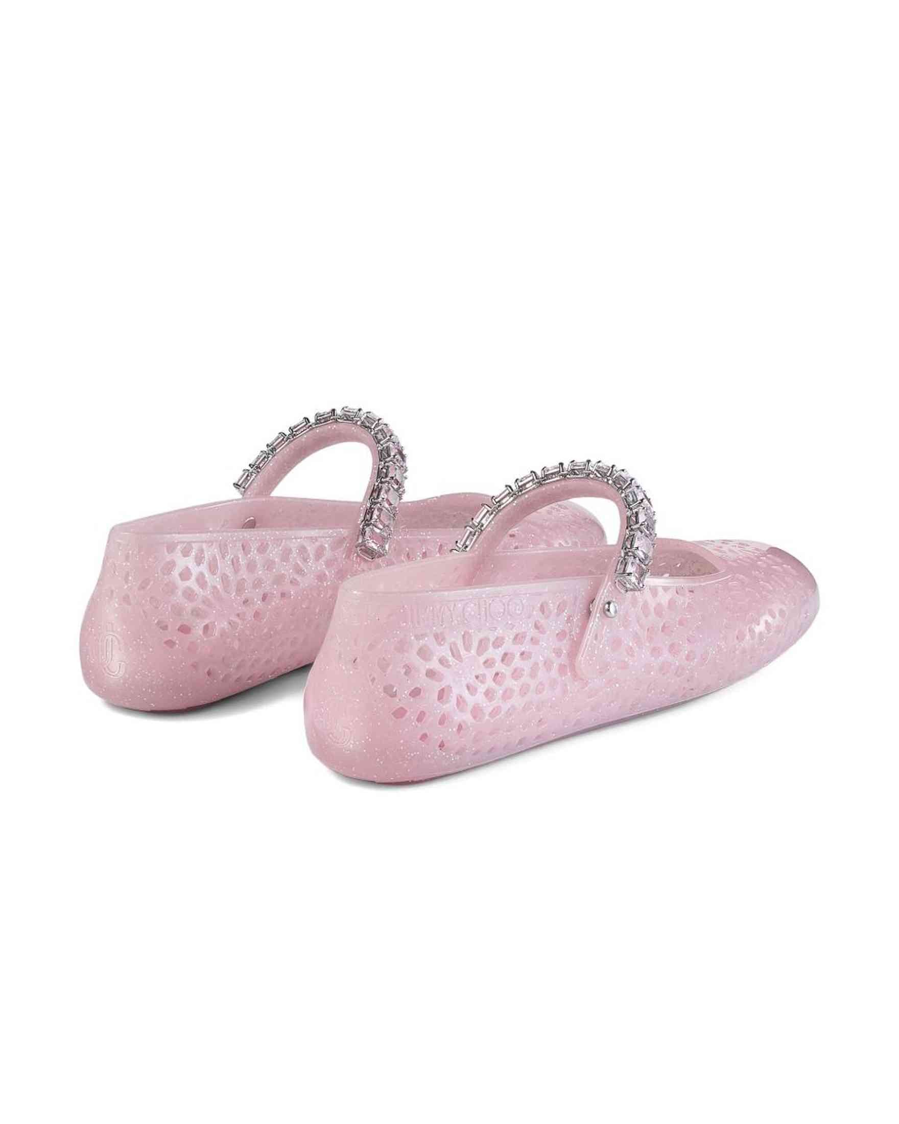 Jimmy Choo The Jelly Ballerina Flats with Crystal Embellishment Glam Steals