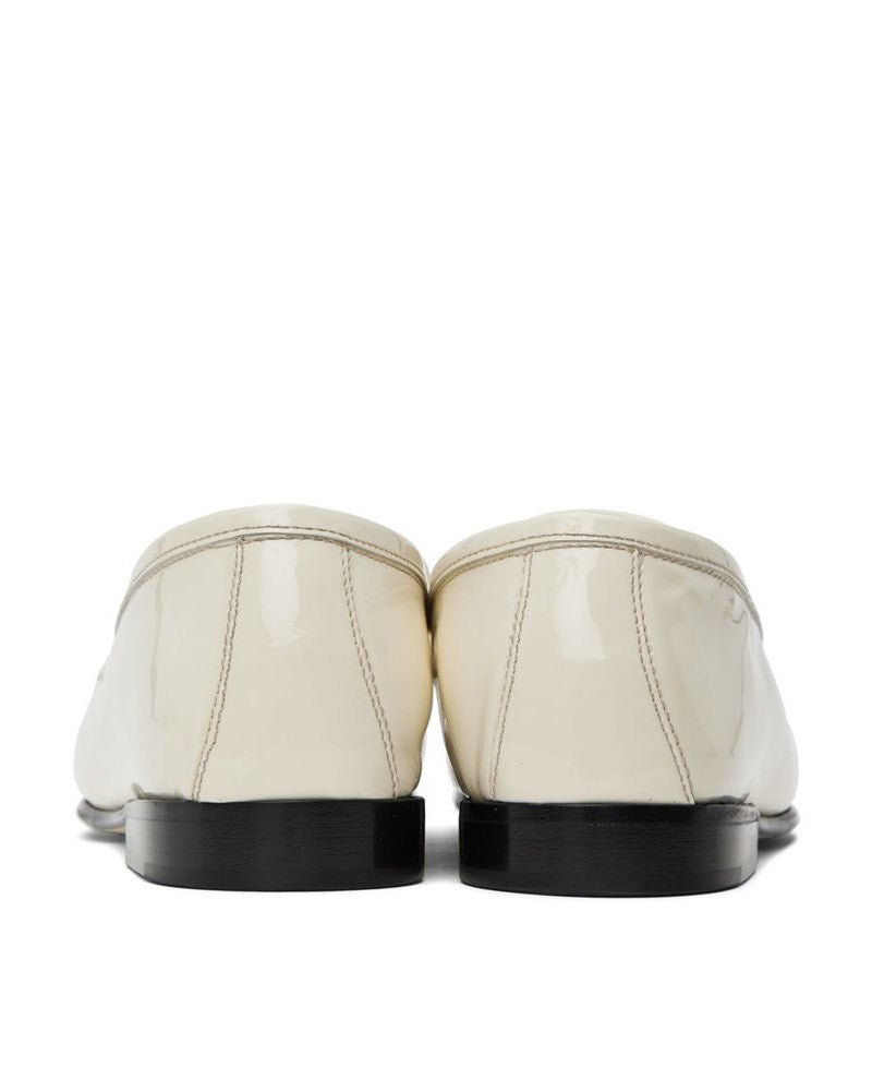 Jimmy Choo White Calfskin Slip On Loafers