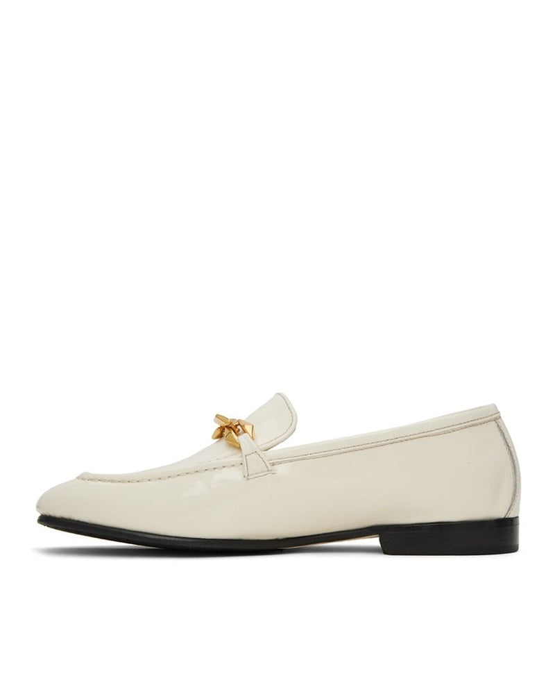 Jimmy Choo White Calfskin Slip On Loafers