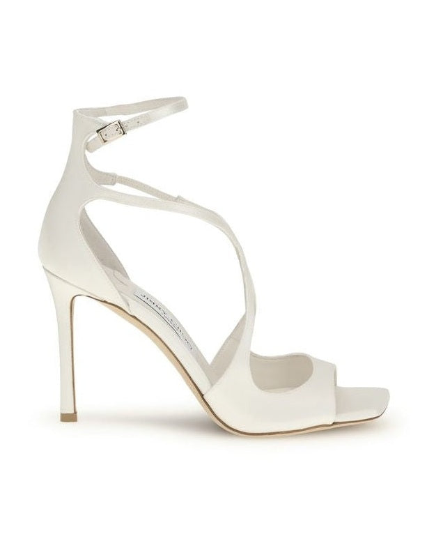 Jimmy Choo White Lamb Ovis Aries Stiletto Heel Sandals Glam Steals