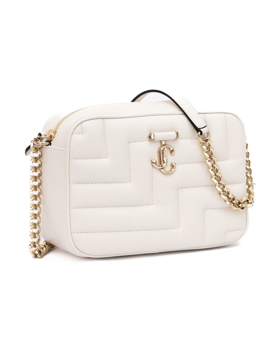Jimmy Choo White Leather Avenue Camera Shoulder Bag Glam Steals
