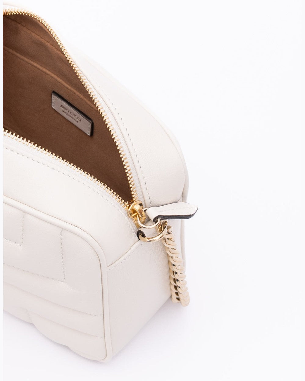 Jimmy Choo White Leather Avenue Camera Shoulder Bag Glam Steals