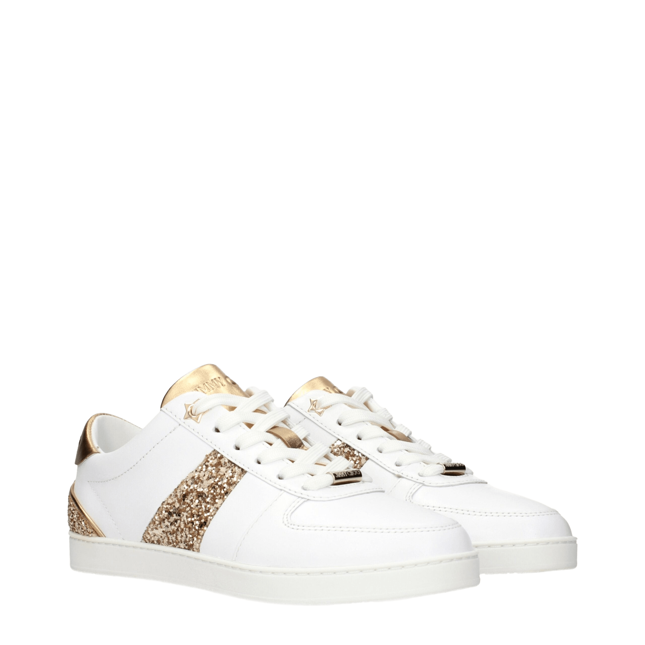Jimmy Choo White Leather Low Top