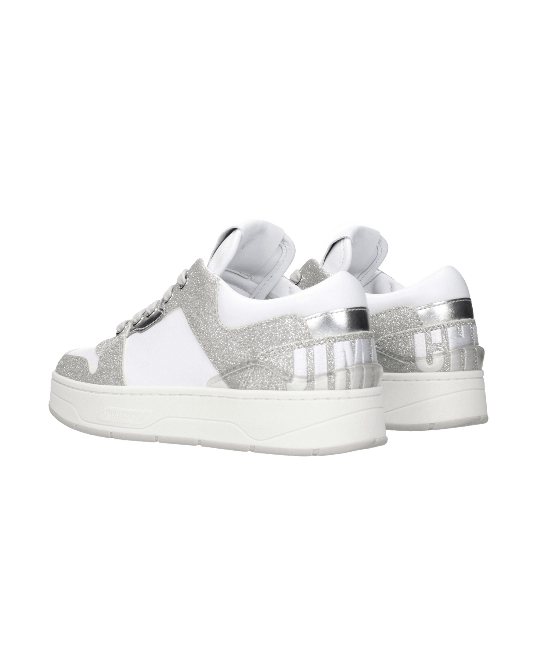 Jimmy Choo White Leather Low Top Glam Steals