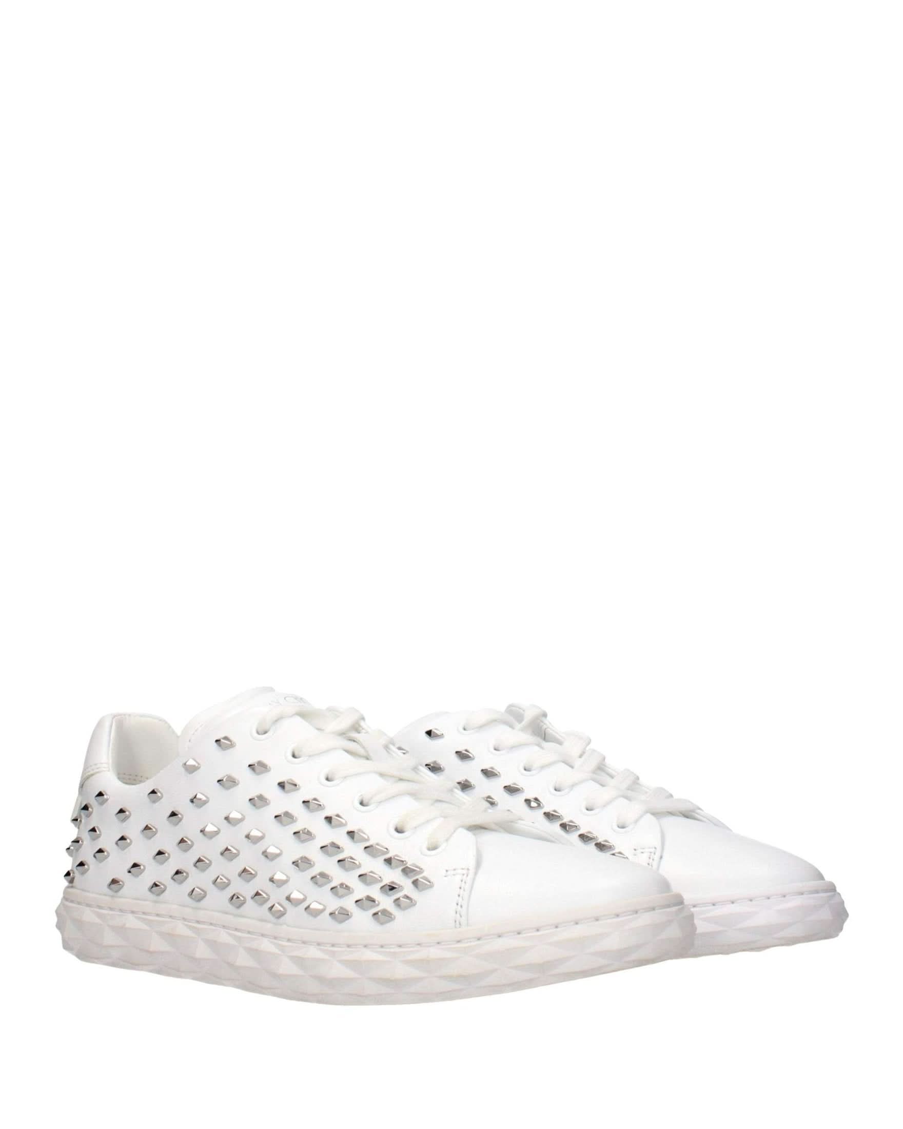 Jimmy Choo White Leather Sneakers Glam Steals