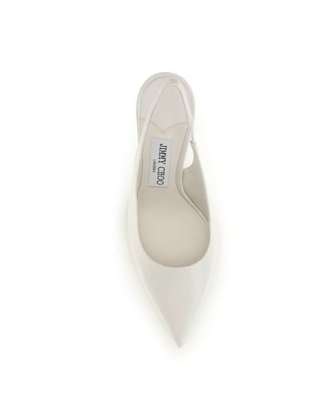 Jimmy Choo White Silk High Heel Pumps