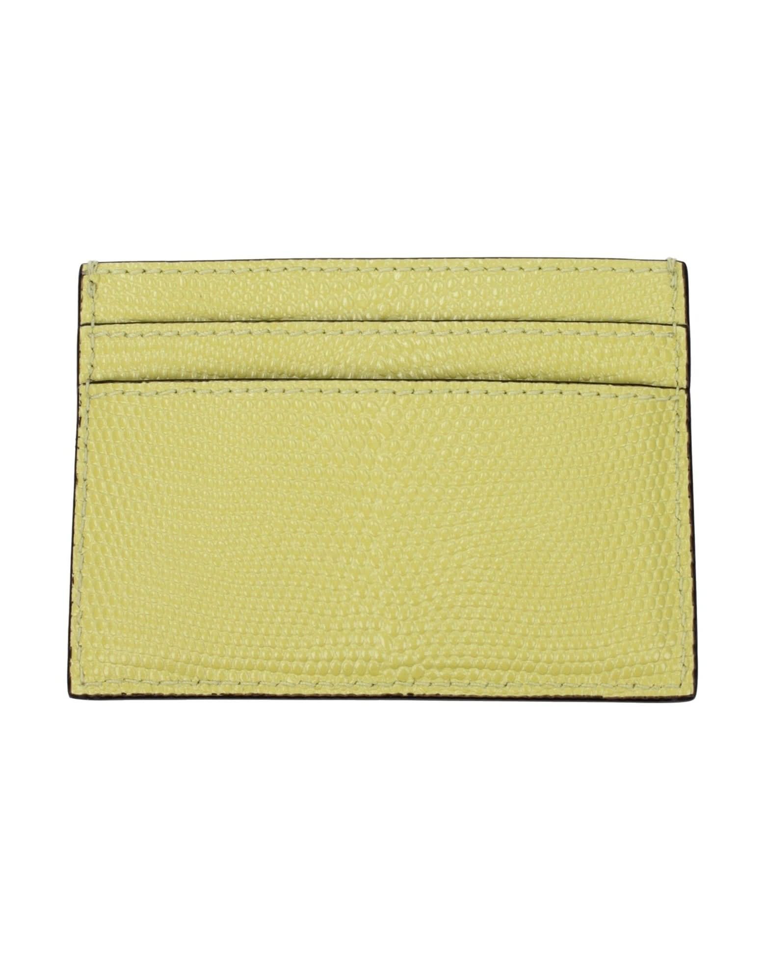 Jimmy Choo Yellow Leather Cardholder