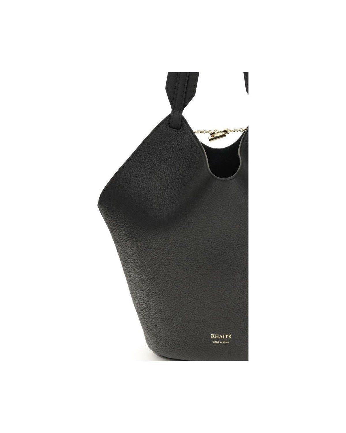 Khaite Black Calf Leather Bos Taurus Shoulder Bag Glam Steals