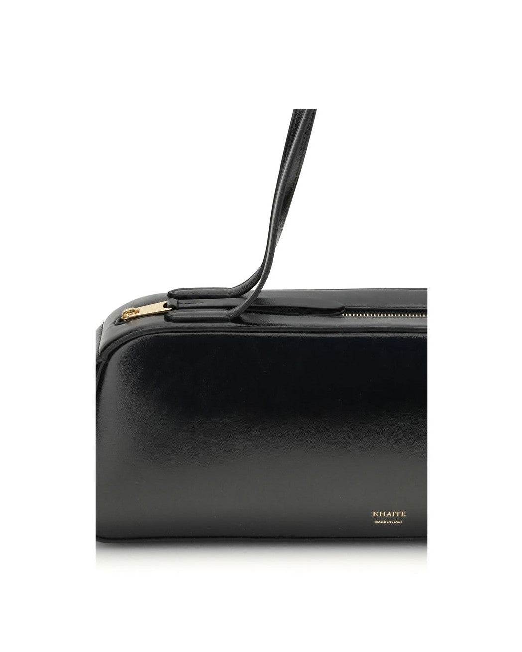 Khaite Black Calf Leather Bos Taurus Shoulder Bag Glam Steals