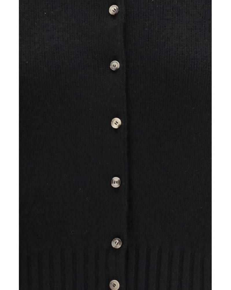 Khaite Black Cashmere Cardigan