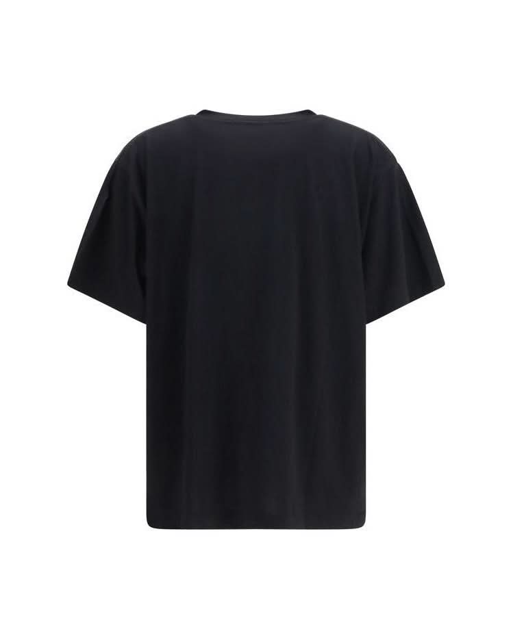 Khaite Black Cotton T-shirt Glam Steals
