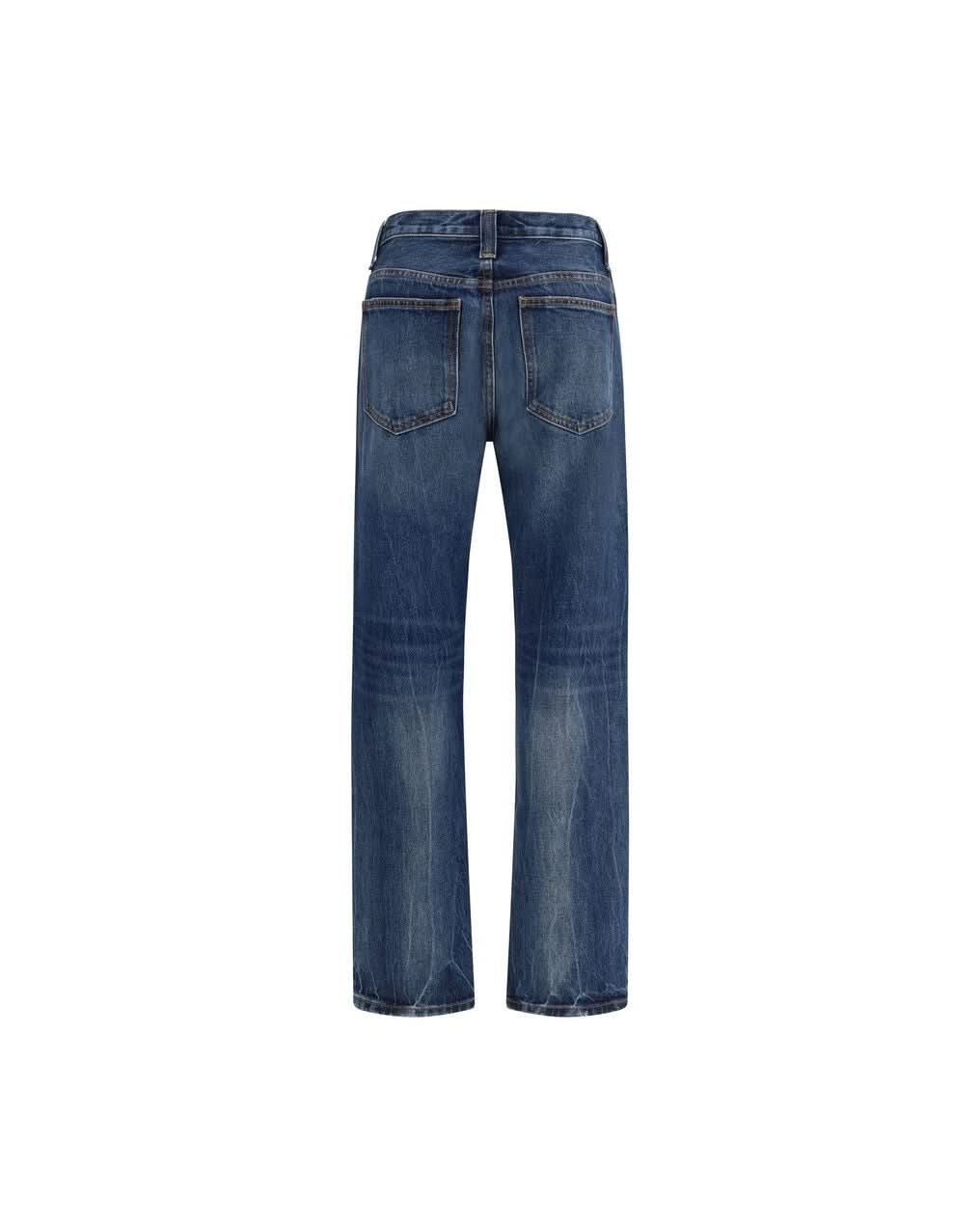Khaite Blue Cotton High Waisted Jeans Jeans