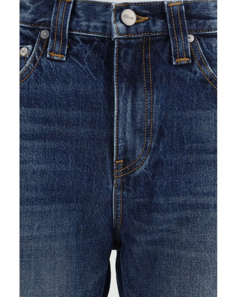 Khaite Blue Cotton High Waisted Jean Glam Steals
