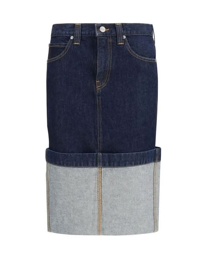 Khaite Blue Denim Skirt
