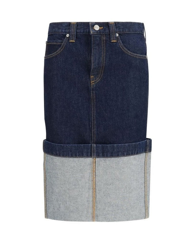 Khaite Blue Denim Skirt