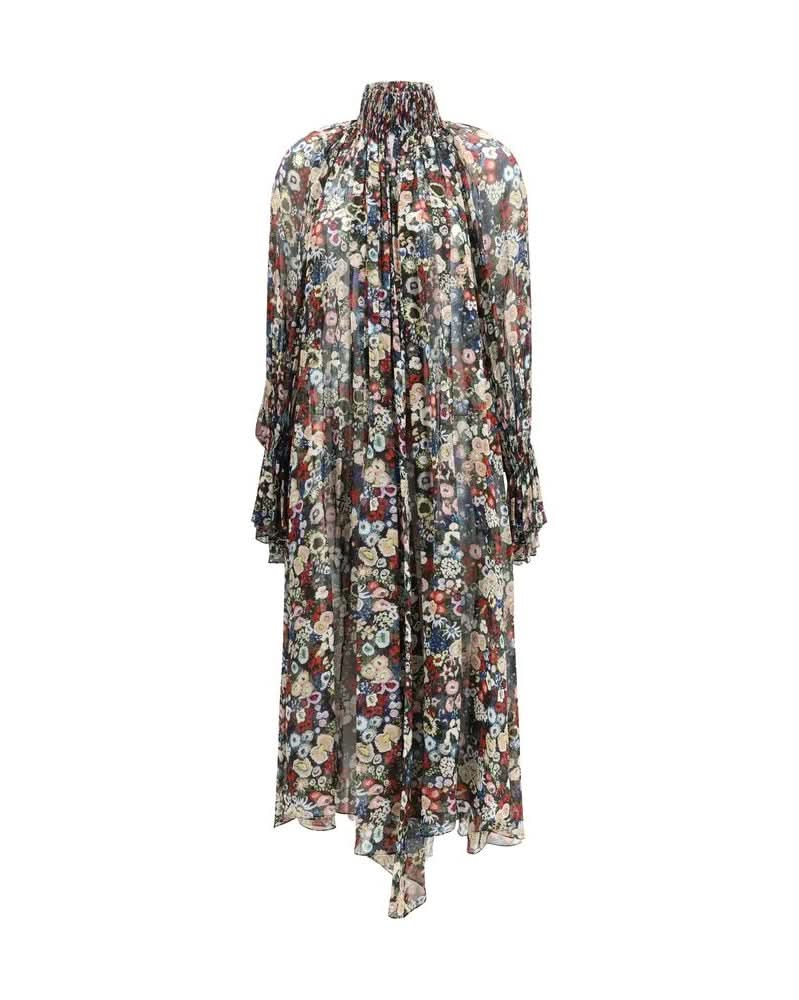 Khaite Multicolor Silk Casual Dress Glam Steals