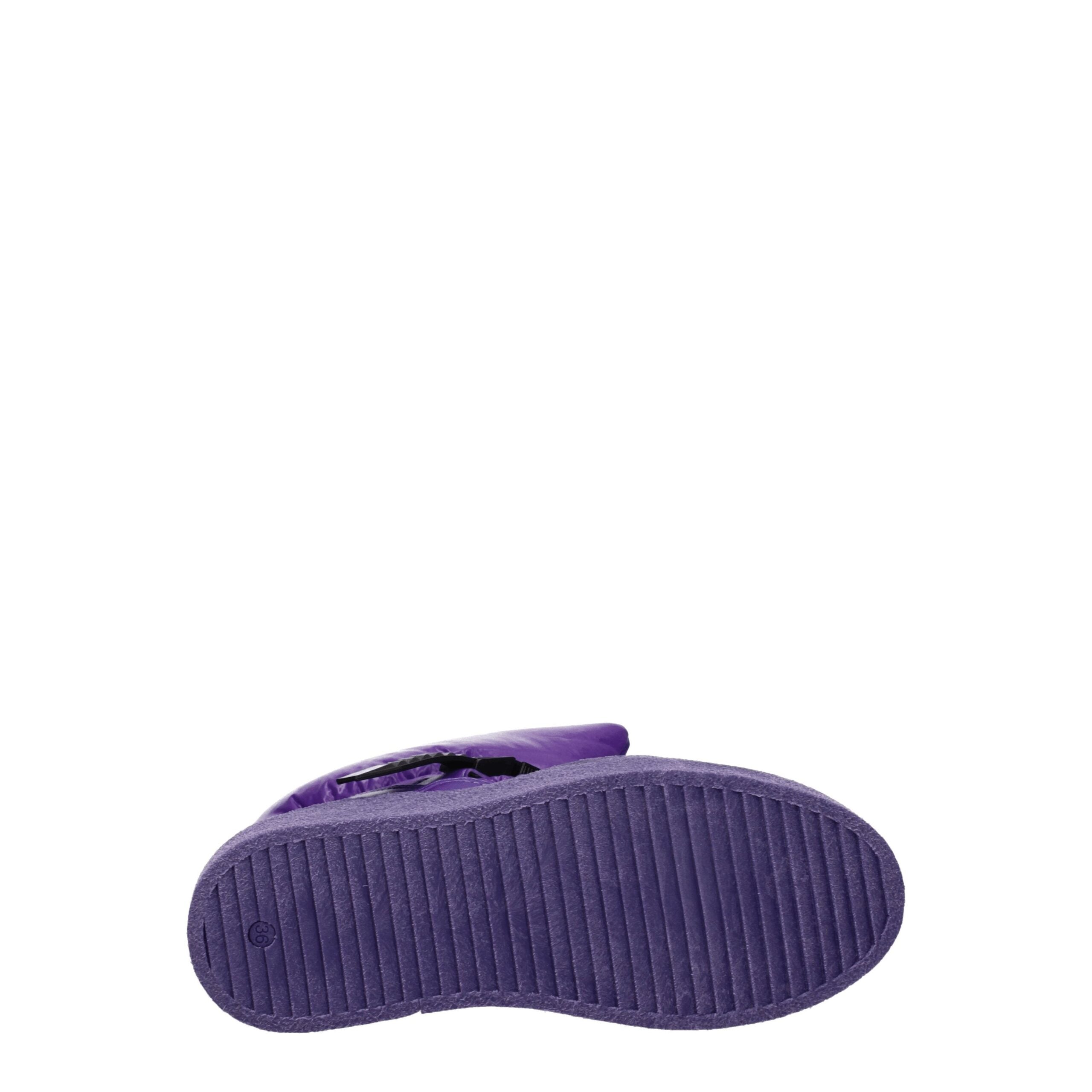 Khrisjoy Purple Polyester Ankle Boots Glam Steals