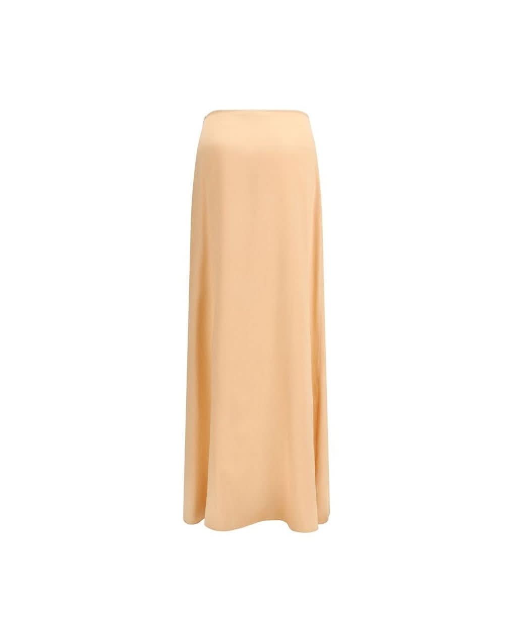 Kristina Ti Orange Silk Long Skirt