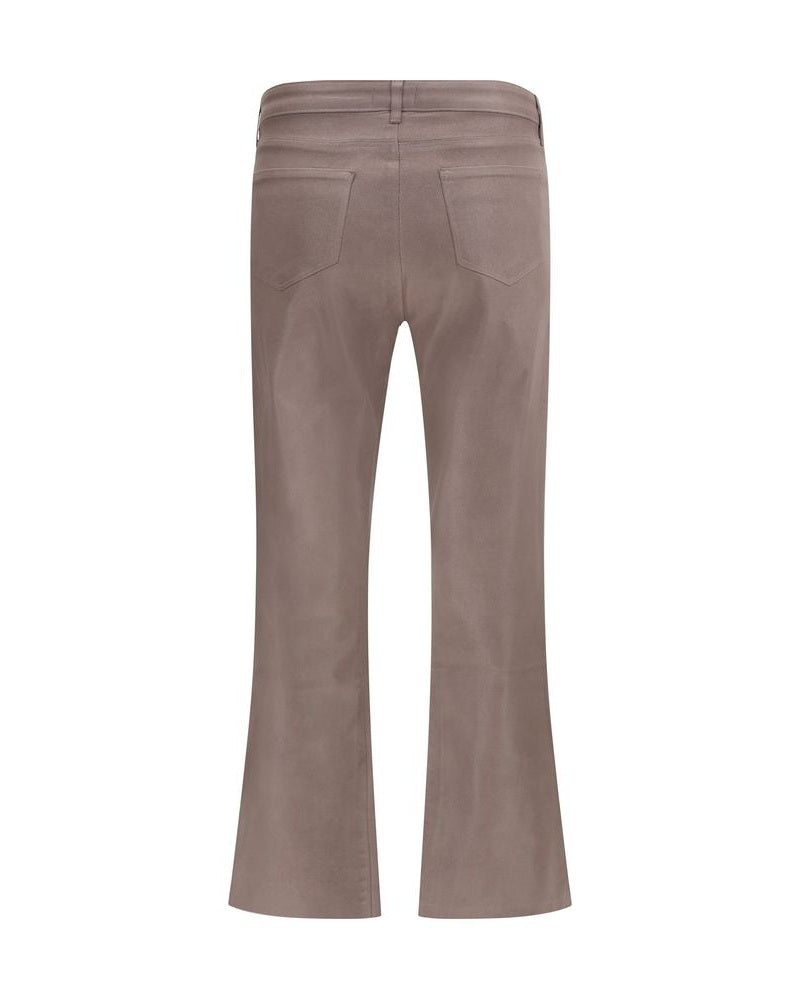 L'Agence Beige Cotton Pant Trousers