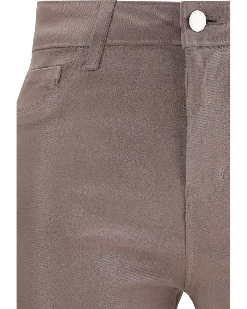 L'Agence Beige Cotton Pant Trousers