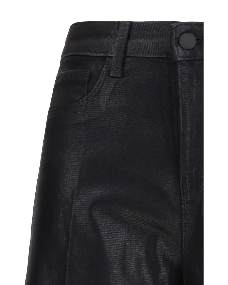L'agence Black Cotton High Waisted Jeans Glam Steals