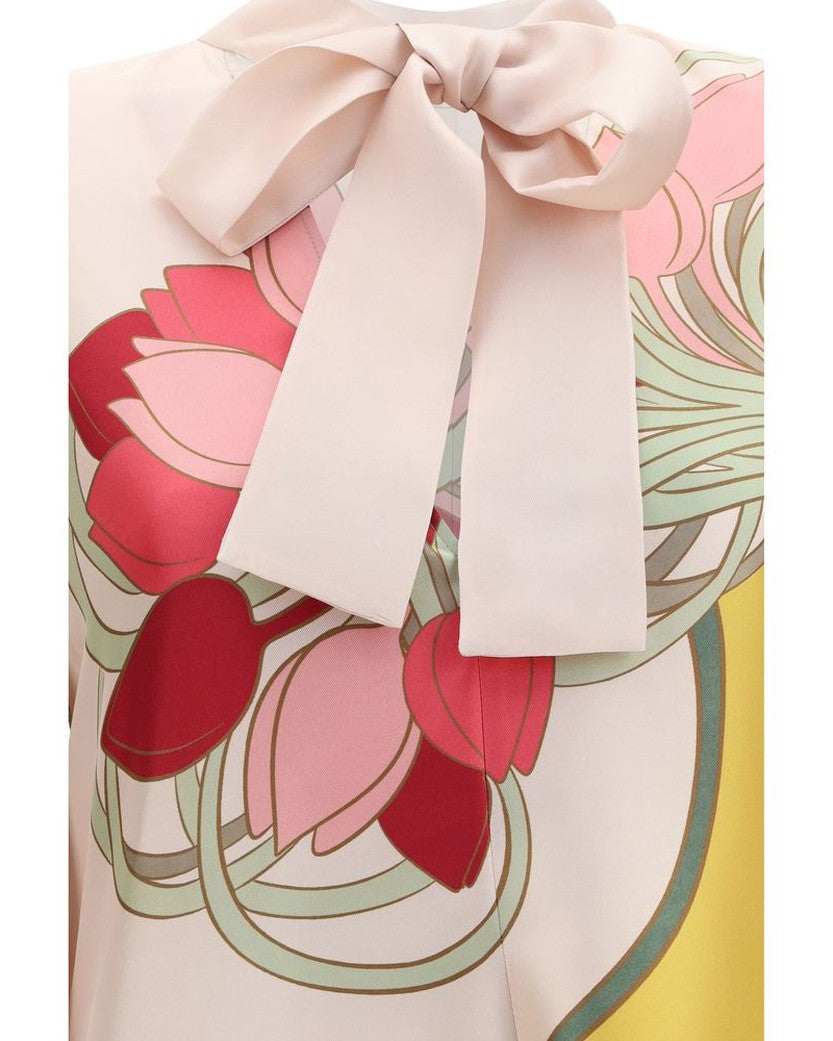 La Double J Multicolor Silk Casual Dress Glam Steals