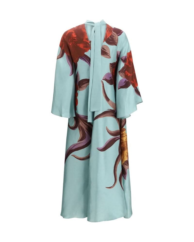 La Double J Multicolor Silk Casual Dress